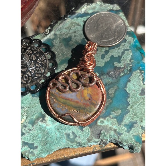 Snake Agate Wire Wrap - Picture 1 of 10